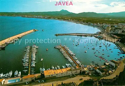 AK / Ansichtskarte Javea Vista desde el puerto vista aerea Javea