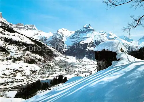 AK / Ansichtskarte Engelberg_OW Blick gegen Hahnen Alpenpanorama Engelberg OW