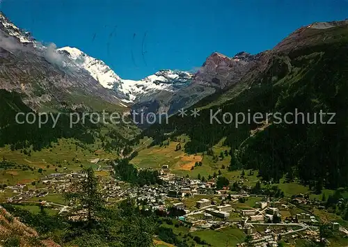 AK / Ansichtskarte Leukerbad Gesamtansicht mit Alpenpanorama Balmhorn Gitzifurgge Ferdenrothorn Majinghorn Leukerbad