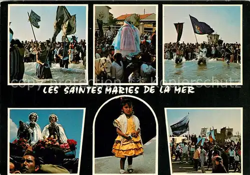 AK / Ansichtskarte Les_Saintes Maries de la Mer Images de la Procession des Saintes Les