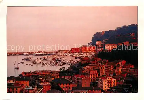 AK / Ansichtskarte Santa_Margherita_Ligure Tramonto sul porticciolo Sonnenuntergang am Hafen Santa_Margherita_Ligure