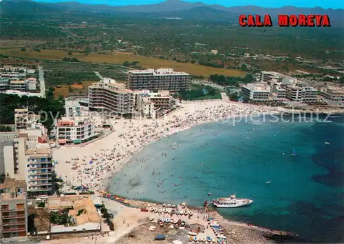 AK / Ansichtskarte Cala_Moreya Hotels am Strand Fliegeraufnahme Cala_Moreya