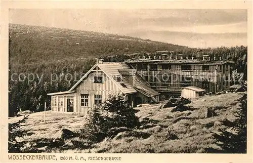 AK / Ansichtskarte Wossecker_Baude Riesengebirge Gasthaus Wossecker Baude