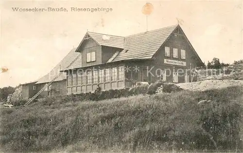 AK / Ansichtskarte Wossecker_Baude Gasthaus Riesengebirge Wossecker Baude