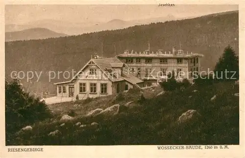 AK / Ansichtskarte Wossecker_Baude Gasthaus Riesengebirge Wossecker Baude