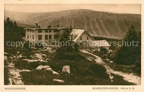AK / Ansichtskarte Wossecker_Baude Gasthaus Riesengebirge Wossecker Baude