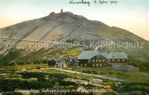 AK / Ansichtskarte Riesenbaude Schneekoppe Riesengebirge Riesenbaude