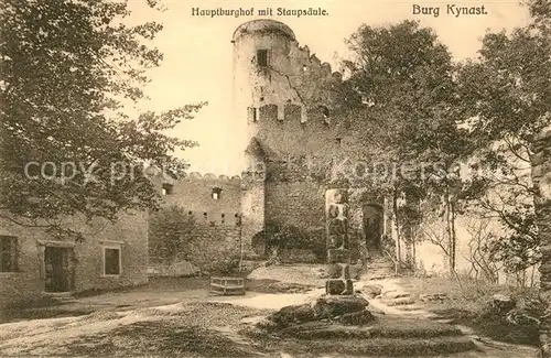 AK / Ansichtskarte Kynast_Breslau Burgruine Burghof 