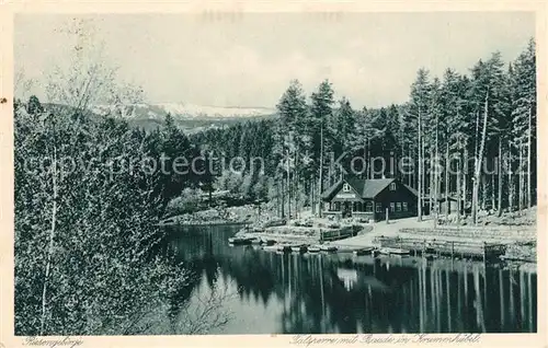 AK / Ansichtskarte Krummhuebel_Riesengebirge Talsperre Baude Krummhuebel Riesengebirge