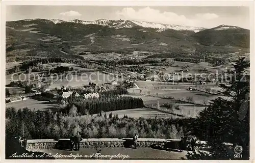 AK / Ansichtskarte Sudetenstrasse Riesengebirge Panorama Sudetenstrasse