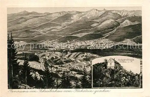 AK / Ansichtskarte Schreiberhau_Niederschlesien Panorama Hochsteinbaude Schreiberhau