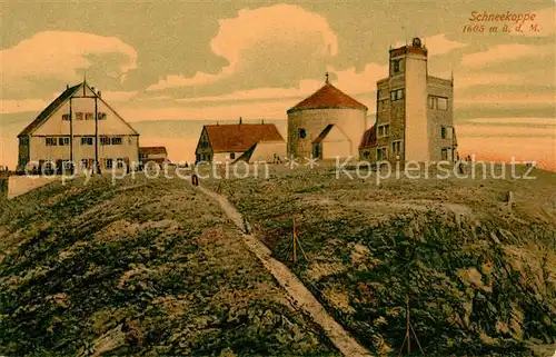 AK / Ansichtskarte Schneekoppe_Snezka Gasthaus Unterkunftshaus Schneekoppe Snezka