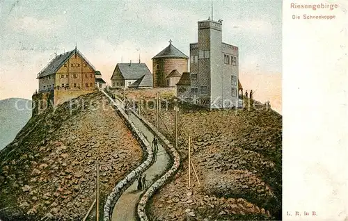 AK / Ansichtskarte Schneekoppe_Snezka Gasthaus Unterkunftshaus  Schneekoppe Snezka