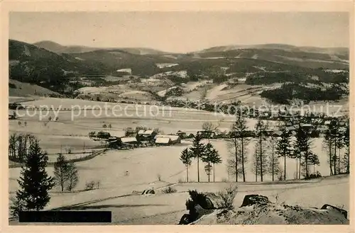 AK / Ansichtskarte Seidorf_Riesengebirge Schneekoppe Winterlandschaft Seidorf Riesengebirge