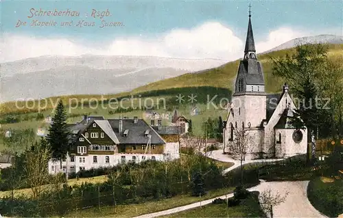 AK / Ansichtskarte Schreiberhau_Riesengebirge Kapelle Haus Sunem Kirche Schreiberhau