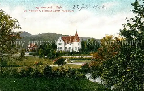 AK / Ansichtskarte Agnetendorf_Riesengebirge Haus Gerhart Hauptmann Agnetendorf Riesengebirge