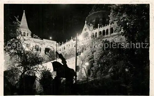 AK / Ansichtskarte Budapest Fischerbastei Nachtaufaufnahme Budapest