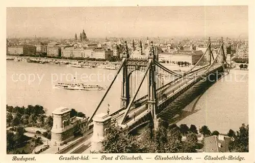 AK / Ansichtskarte Budapest Elisabeth Bruecke Budapest