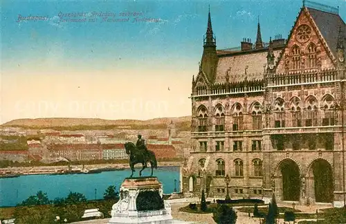 AK / Ansichtskarte Budapest Parlament Monumnt Andrassy Budapest