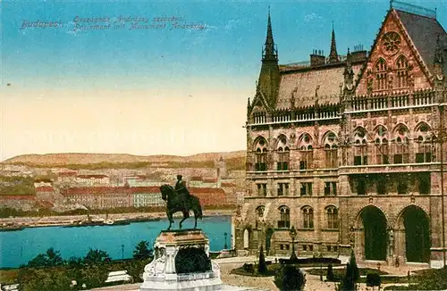 AK / Ansichtskarte Budapest Parlament Monument Andrassy Budapest
