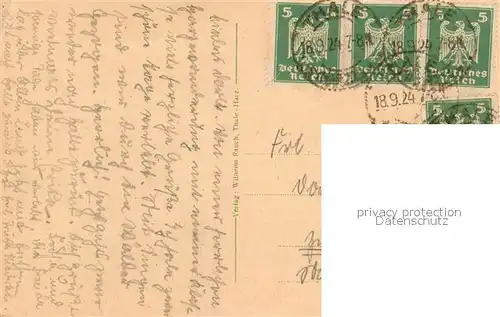 AK / Ansichtskarte Treseburg_Thale Landschaftspanorama Treseburg_Thale