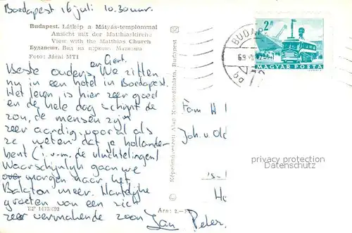 AK / Ansichtskarte Budapest Ansicht mit Matthiaskirche Fliegeraufnahme Budapest