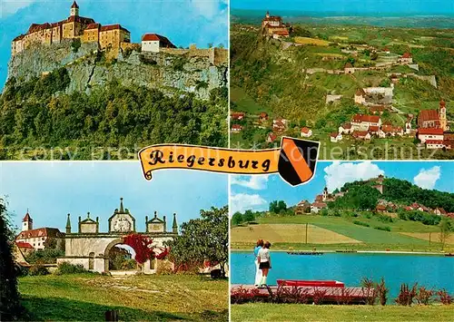 AK / Ansichtskarte Riegersburg Burg Pyramidentor Gesamtansicht Freibad Riegersburg