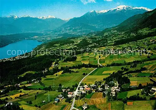AK / Ansichtskarte Lammersdorf_Millstaetter_See Sommerfrische Alpenpanorama Fliegeraufnahme Lammersdorf_Millstaetter