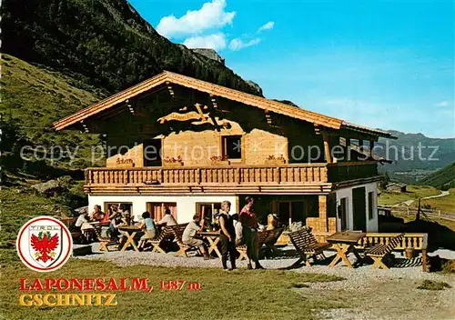 AK / Ansichtskarte Gschnitz_Tirol Laponesalm Berggaststaette Bergwandergebiet Gschnitz Tirol