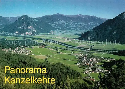 AK / Ansichtskarte Wiesing_Tirol Panorama Kanzelkehre Vorderes Zillertal Strass Bruck Alpenpanorama Wiesing Tirol