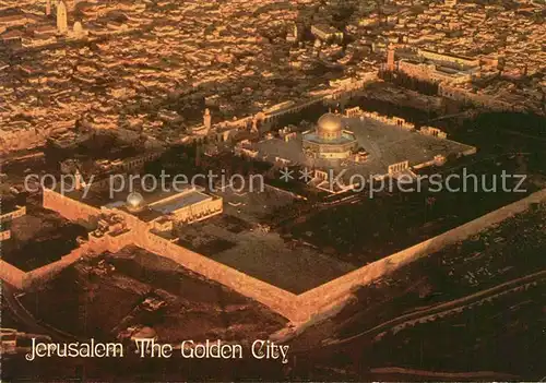 AK / Ansichtskarte Jerusalem_Yerushalayim The Golden City aerial view Jerusalem_Yerushalayim