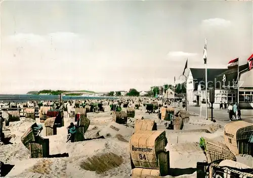 AK / Ansichtskarte Groemitz_Ostseebad Strand Promenade Groemitz_Ostseebad