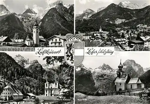 AK / Ansichtskarte Lofer Ortsansichten Luftkurort Maria Kirchental Bergkirche Loferer Steinberge Lofer