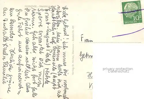 AK / Ansichtskarte Hannover Marktkirche Hannover