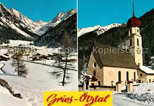 AK / Ansichtskarte Gries_Laengenfeld_Tirol Winterpanorama Kirche Alpen Gries_Laengenfeld_Tirol