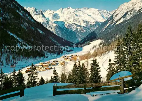 AK / Ansichtskarte Gries_Laengenfeld_Tirol Blick ins Tal Wintersportplatz oetztaler Alpen Gries_Laengenfeld_Tirol