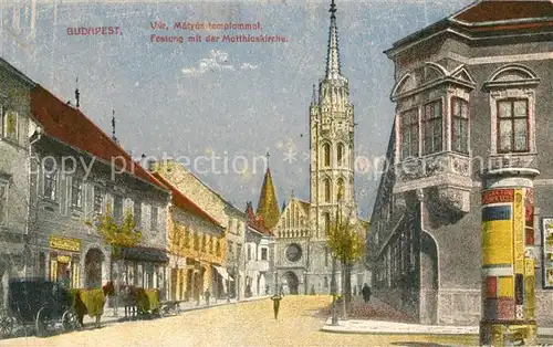 AK / Ansichtskarte Budapest Festung Mathiaskirche Budapest