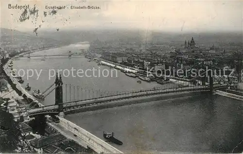 AK / Ansichtskarte Budapest Elisabeth Bruecke Budapest