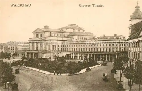 AK / Ansichtskarte Warszawa Grosses Theater Warszawa