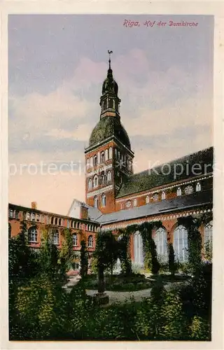 AK / Ansichtskarte Riga_Lettland Hof Domkirche Riga_Lettland