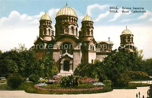 AK / Ansichtskarte Riga_Lettland Russische Cathedrale Riga_Lettland