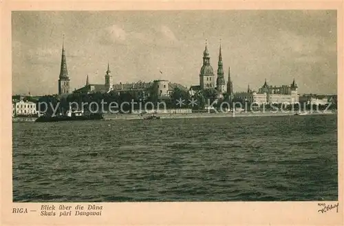 AK / Ansichtskarte Riga_Lettland Blick ueber die Duna Riga_Lettland