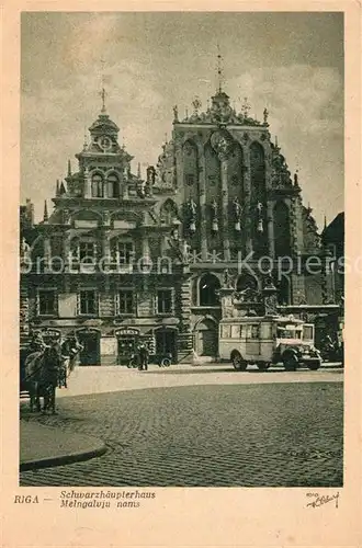 AK / Ansichtskarte Riga_Lettland Schwarzhaeupterhaus Riga_Lettland