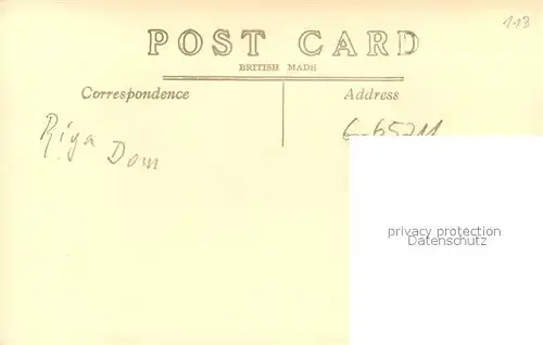 AK / Ansichtskarte Riga_Lettland Dom Altarraum Riga_Lettland