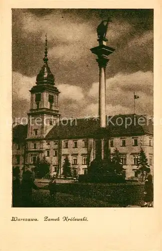 AK / Ansichtskarte Warszawa Schloss Krolewski Warszawa
