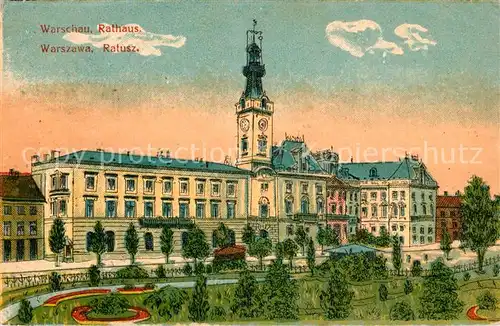 AK / Ansichtskarte Warszawa Rathaus Warszawa