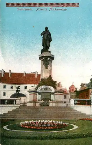 AK / Ansichtskarte Warszawa Denkmal Mickiewicza Warszawa