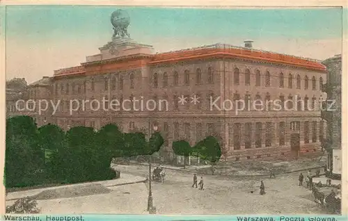 AK / Ansichtskarte Warszawa Hauptpost Warszawa