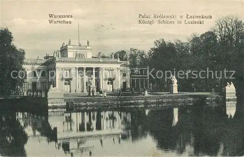 AK / Ansichtskarte Warszawa Schloss in Lazienki Warszawa