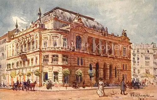 AK / Ansichtskarte Warschau_Masowien Philharmonie Kuenstlerkarte Warschau Masowien